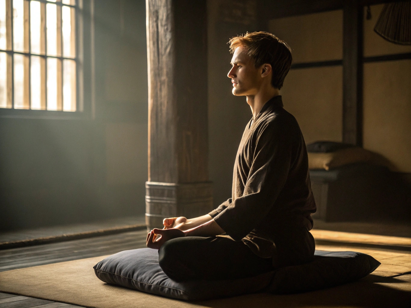 Person fordybet i koncentreret meditation